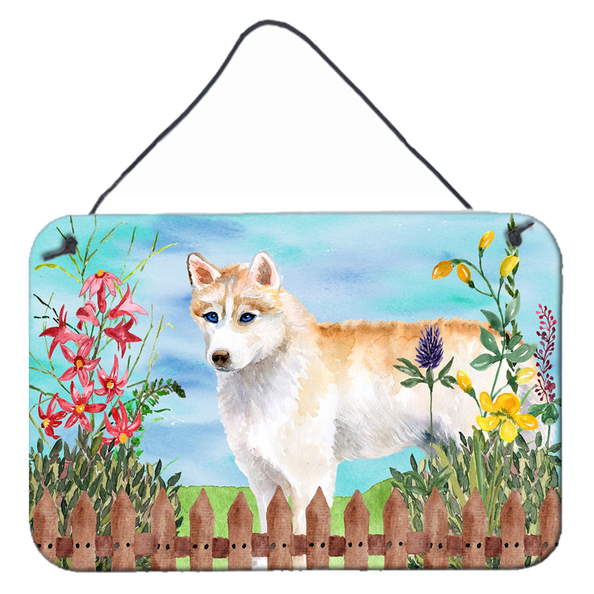 CarolineS Treasures Siberian Husky Spring Metal Print, 8 Inch  Inch  X 12 Inch  Inch , Multicolor