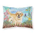 Inch CarolineS Treasures Golden Retriever Spring Printed, Polyester, 250 Thread Count, Envelope Closure Pillowcase, Standard, Multi
