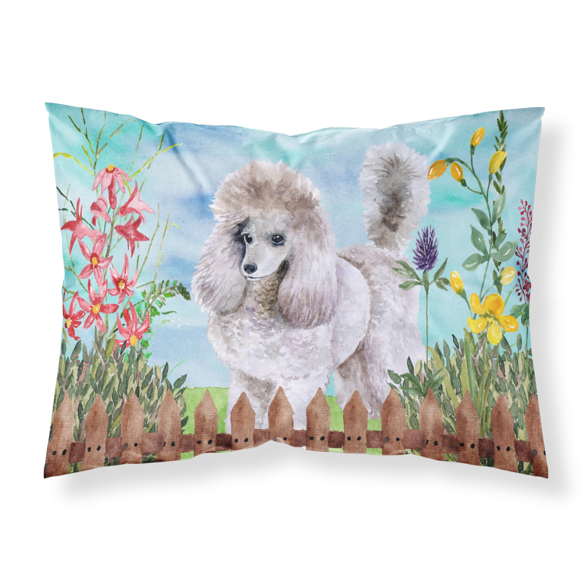 CarolineS Treasures Poodle Spring Pillowcase, Standard, Multicolor