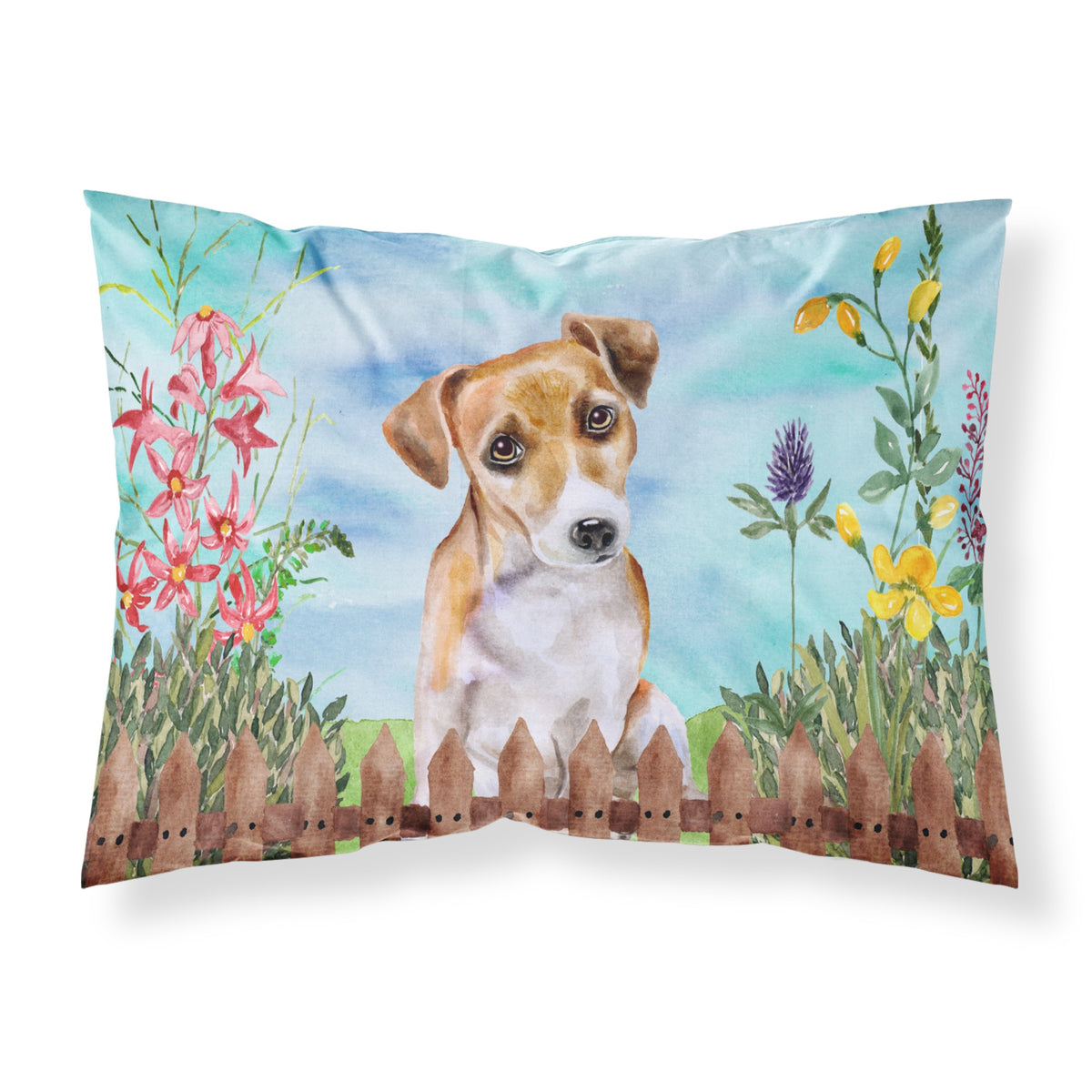 CarolineS Treasures Jack Russell Terrier #2 Spring Pillowcase, Standard, Multicolor