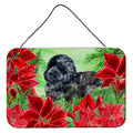 CarolineS Treasures Newfoundland Poinsettias Metal Print, 8 Inch  Inch  X 12 Inch  Inch , Christmas Poinsettas
