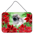CarolineS Treasures Moscow Watchdog Poinsettias Metal Print, 8 Inch  Inch  X 12 Inch  Inch , Christmas Poinsettas