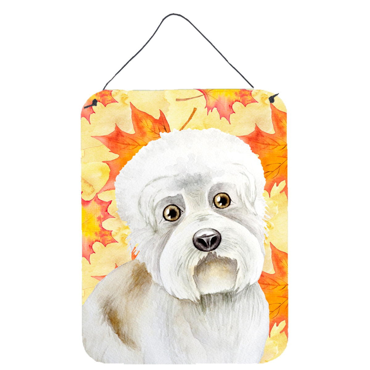 CarolineS Treasures Dandie Dinmont Fall Metal Print, 16 Inch  Inch  X 12 Inch  Inch , Multicolor