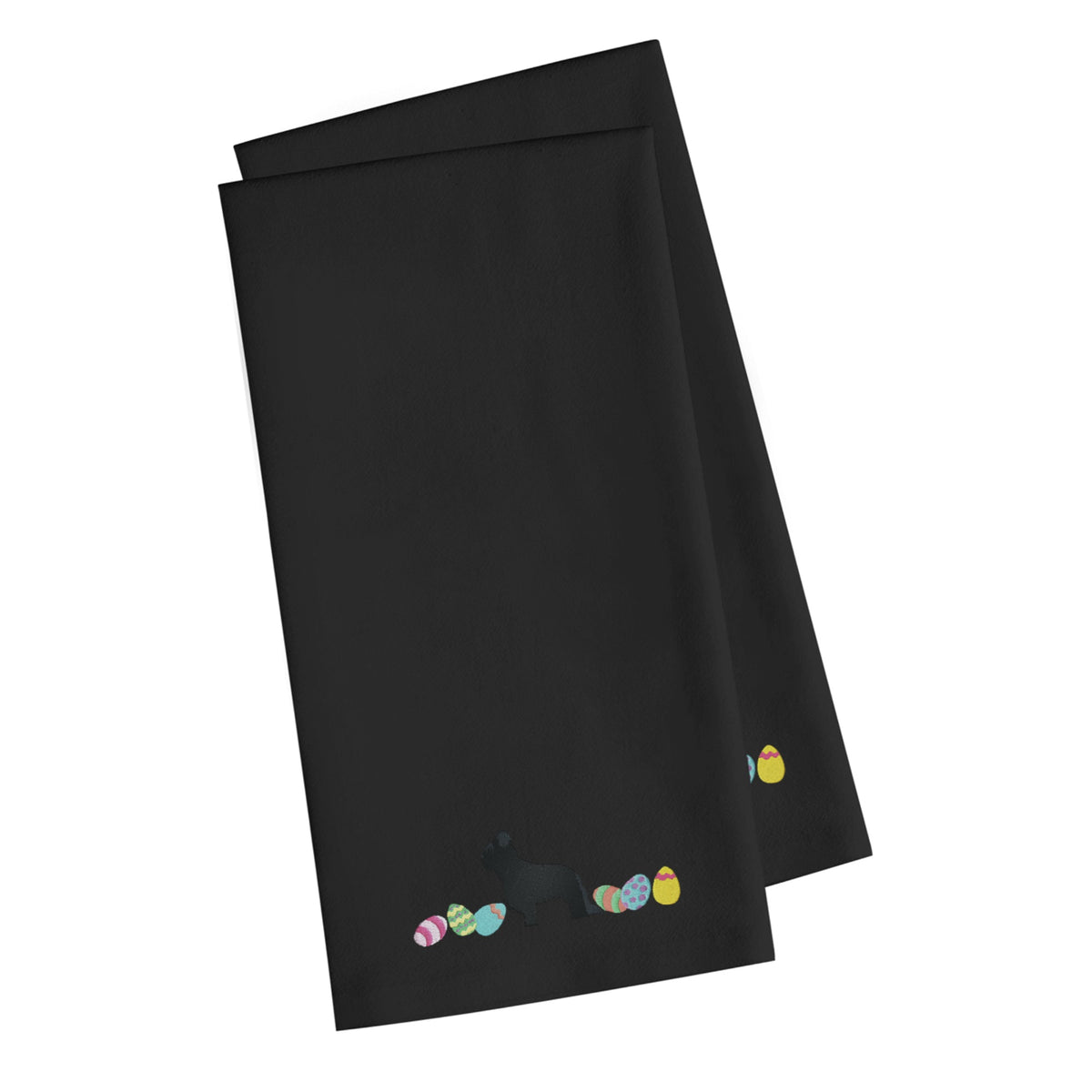 CarolineS Treasures Ck1616Bktwe Briard Easter Black Embroidered Kitchen Towel Set Of 2