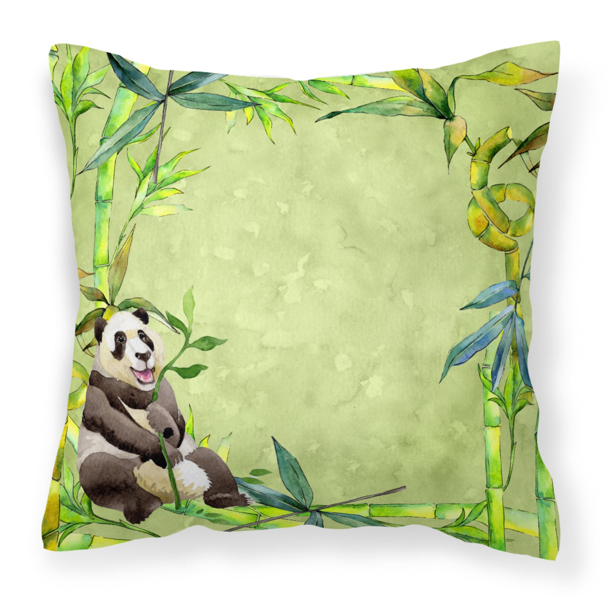 'Caroline'S Treasures Ck1696Pw1818 Panda Bear And Bamboo Fabric Decorative Pillow Patio-Furniture-Pillows, Multicolor'