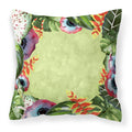 'Caroline'S Treasures Ck1698Pw1818 Tropical Fabric Decorative Pillow Patio-Furniture-Pillows, Multicolor'