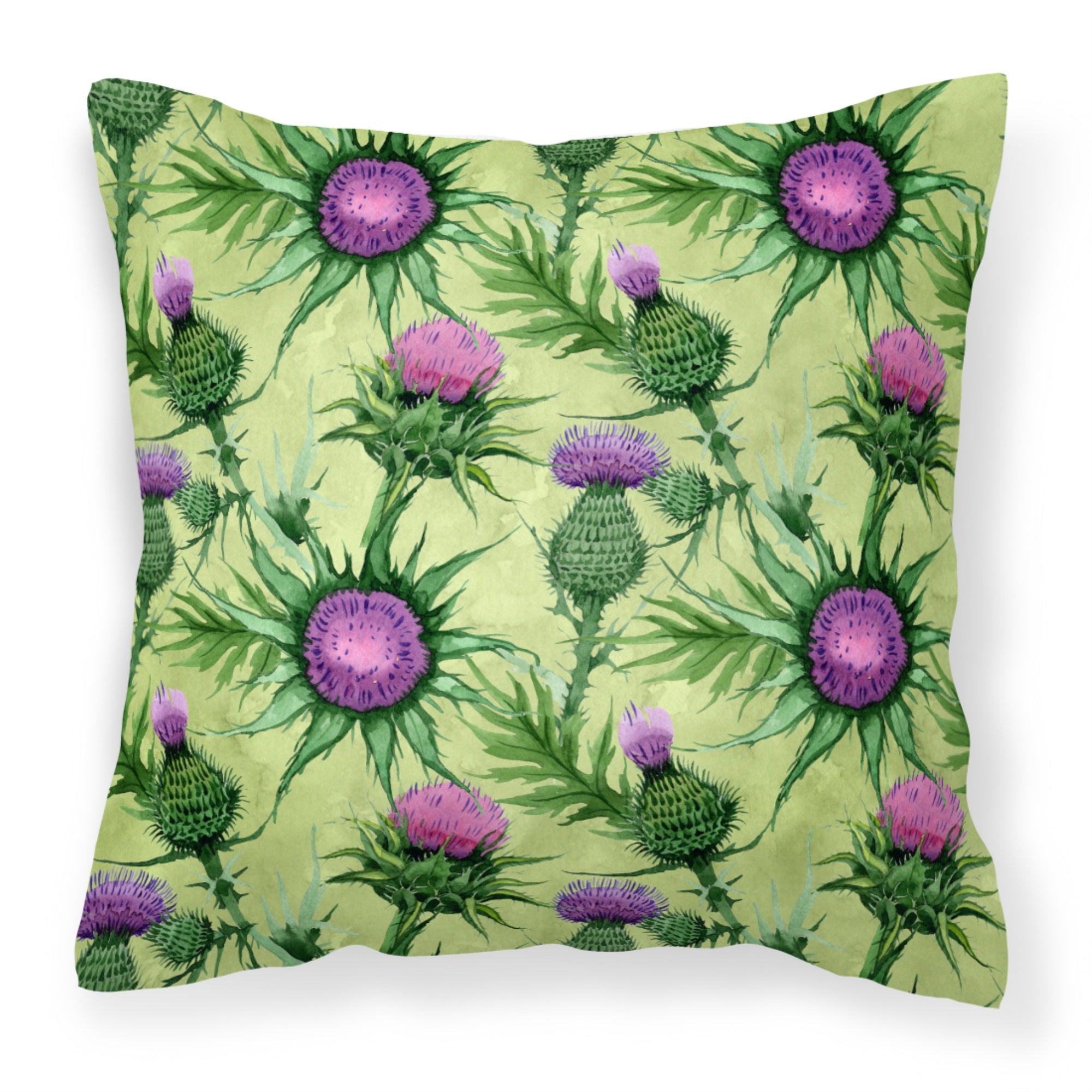 'Caroline'S Treasures Ck1699Pw1818 Thistle Fabric Decorative Pillow Patio-Furniture-Pillows, Multicolor'
