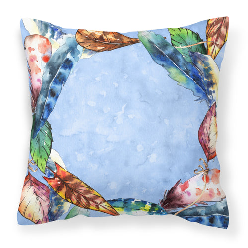 'Caroline'S Treasures Ck1704Pw1818 Feathers Fabric Decorative Pillow Patio-Furniture-Pillows, Multicolor'