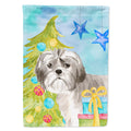 'Caroline'S Treasures Ck1862Gf Christmas Tree Shih Tzu Puppy Garden Size Outdoor-Flags, Multicolor'