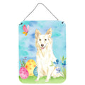 CarolineS Treasures Easter Eggs White Collie Door Hanging Prints Walldecor