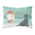 Caroline'S Treasures Snowman Black Labrador Christmas Fabric Standard Pillowcase