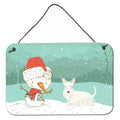 CarolineS Treasures Wheaten Scottish Terrier Snowman Christmas Wall Or Door Hanging Prints, Multicolor