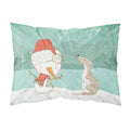 Caroline'S Treasures Snowman Whippet Christmas Fabric Standard Pillowcase