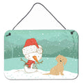 CarolineS Treasures Brown Maltese Snowman Christmas Wall Or Door Hanging Prints, Multicolor