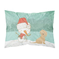 'Caroline'S Treasures Brown Maltese Snowman Christmas Fabric Standard Pillowcase, Multicolor'