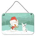 CarolineS Treasures White Black Terrier Snowman Christmas Wall Or Door Hanging Prints
