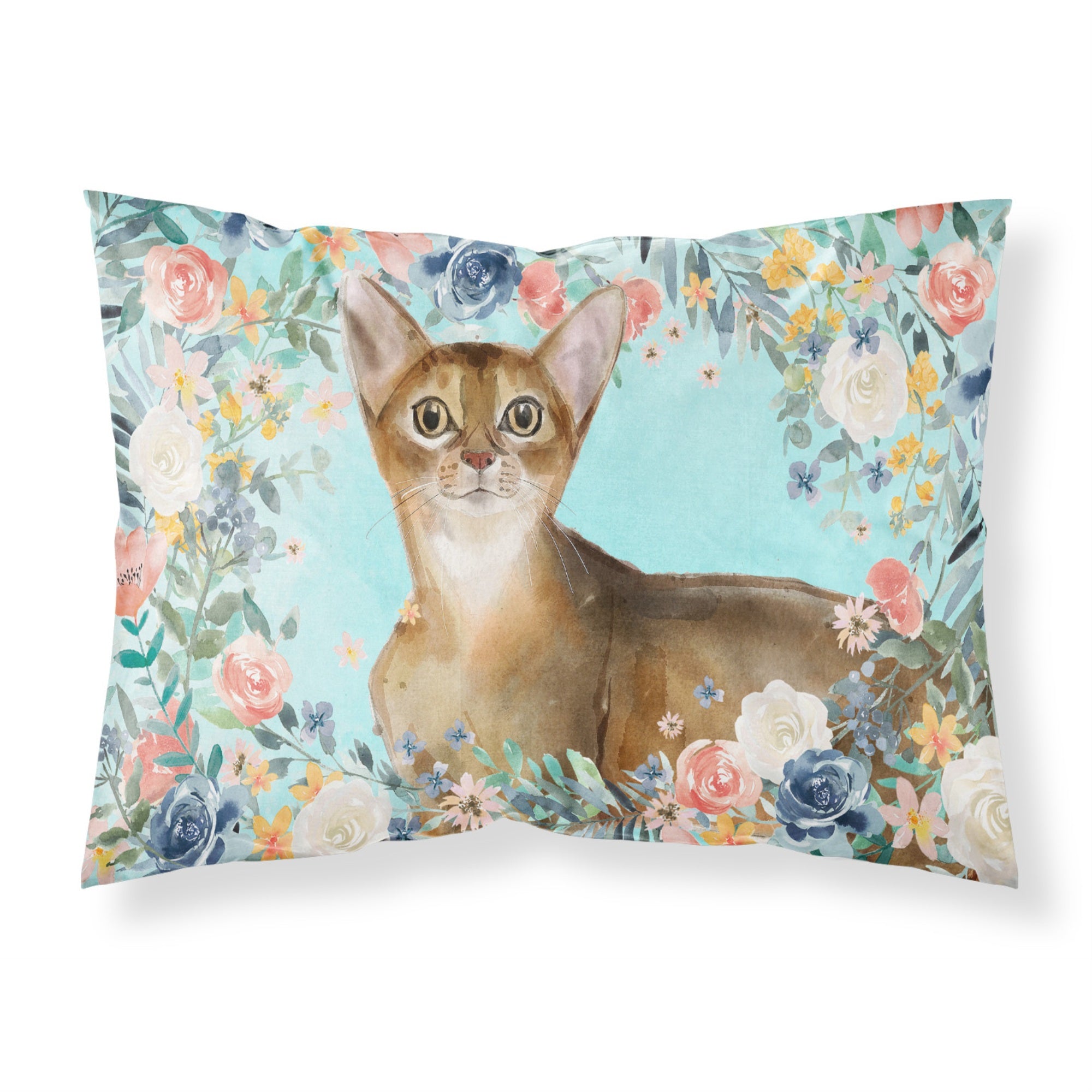 'Caroline'S Treasures Abyssinian Spring Flowers Fabric Standard Pillowcases, Multicolor'