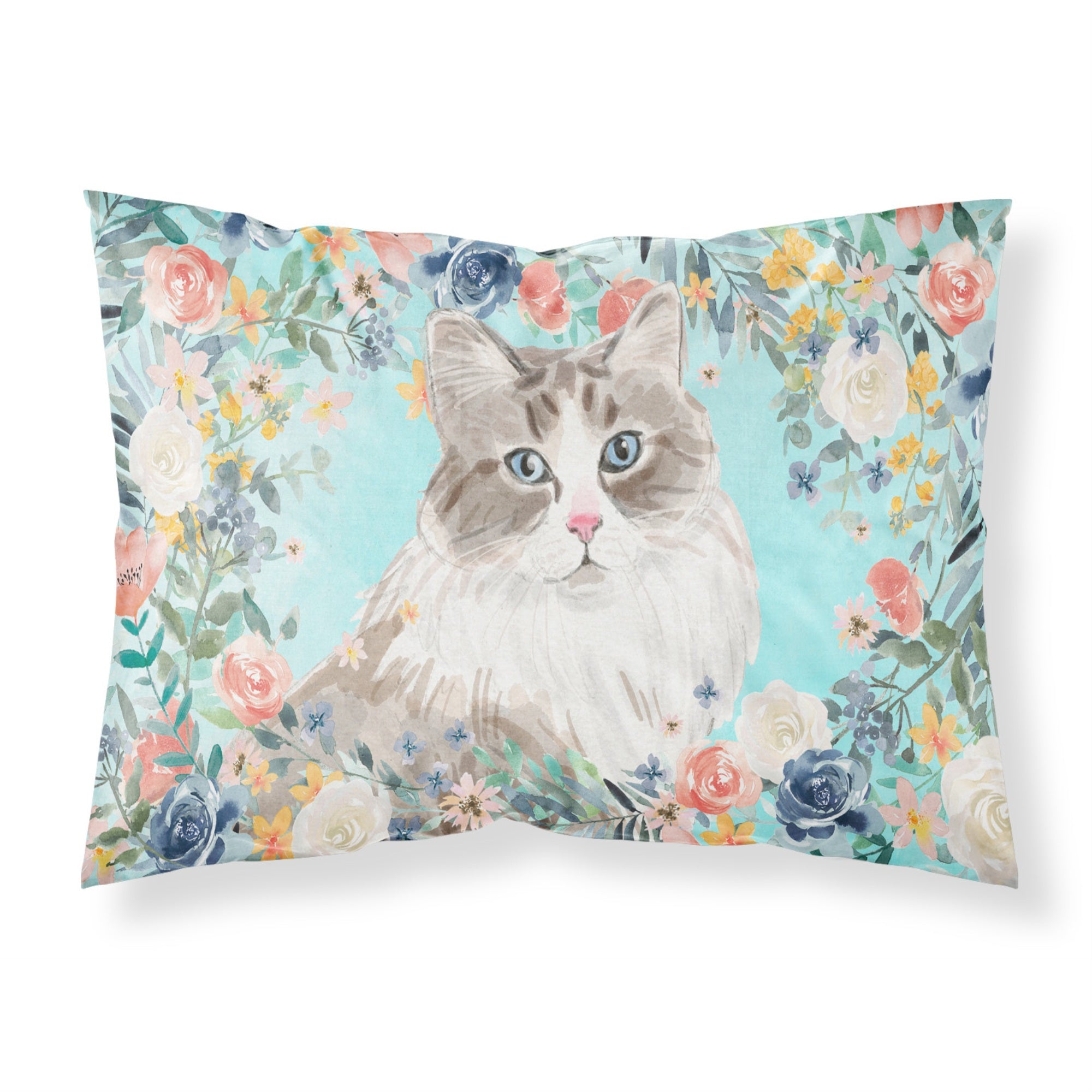 'Caroline'S Treasures Siberian Spring Flowers Fabric Standard Pillowcases, Multicolor'