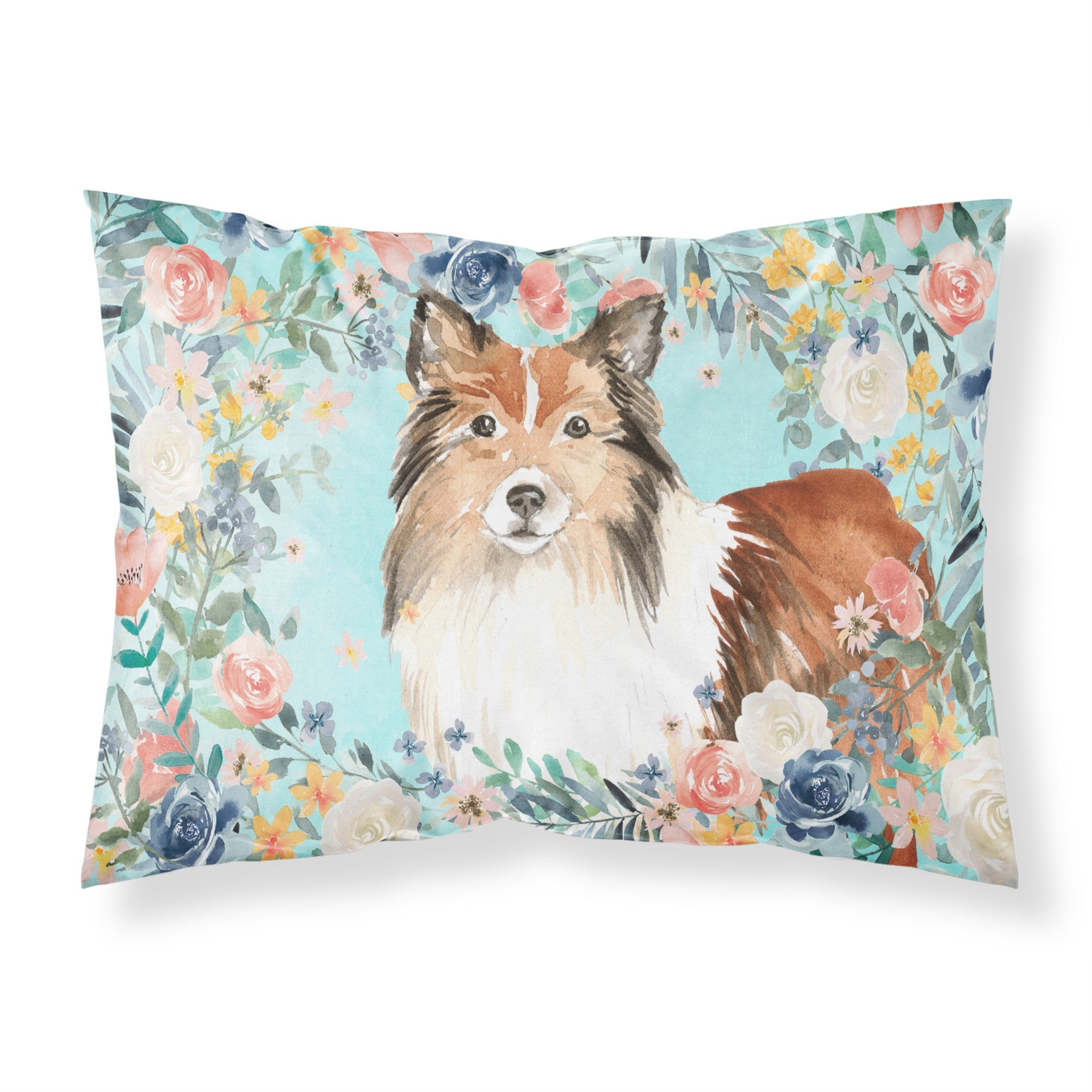 'Caroline'S Treasures Sheltie Fabric Standard Pillowcases, Multicolor'