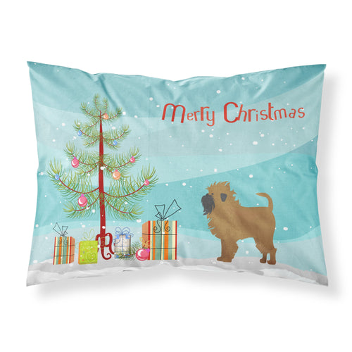 'Caroline'S Treasures Tan Affenpinscher Christmas Tree Fabric Standard Pillowcases, Multicolor'