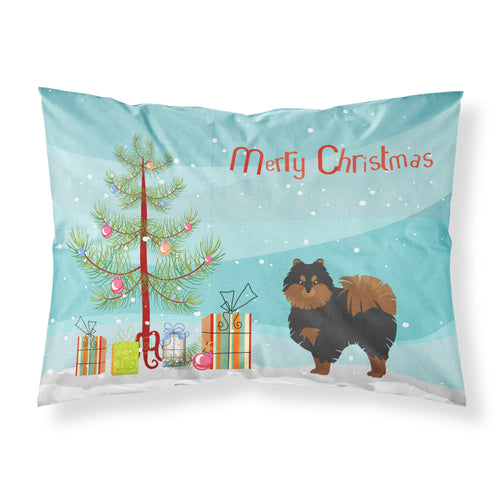 'Caroline'S Treasures Pomeranian Christmas Tree Fabric Standard Pillowcases, Multicolor'