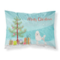 'Caroline'S Treasures Miniature Poodle Christmas Tree Fabric Standard Pillowcases, Multicolor'