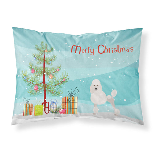 'Caroline'S Treasures Miniature Poodle Christmas Tree Fabric Standard Pillowcases, Multicolor'