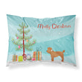 'Caroline'S Treasures Toy Poodle Christmas Tree Fabric Standard Pillowcases, Multicolor'