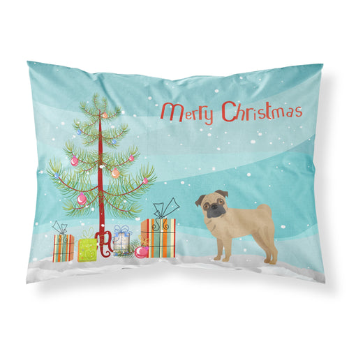 'Caroline'S Treasures Pug Christmas Tree Fabric Standard Pillowcases, Multicolor'