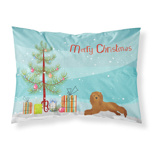 'Caroline'S Treasures Ruby Cavalier King Charles Spaniel Christmas Tree Fabric Standard Pillowcases, Multicolor'