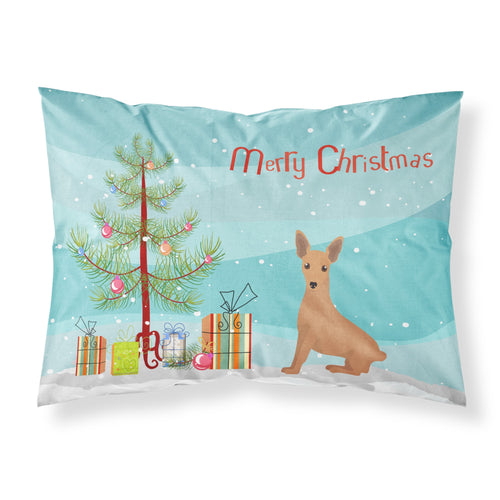 'Caroline'S Treasures Miniature Pinscher Christmas Tree Fabric Standard Pillowcases, Multicolor'
