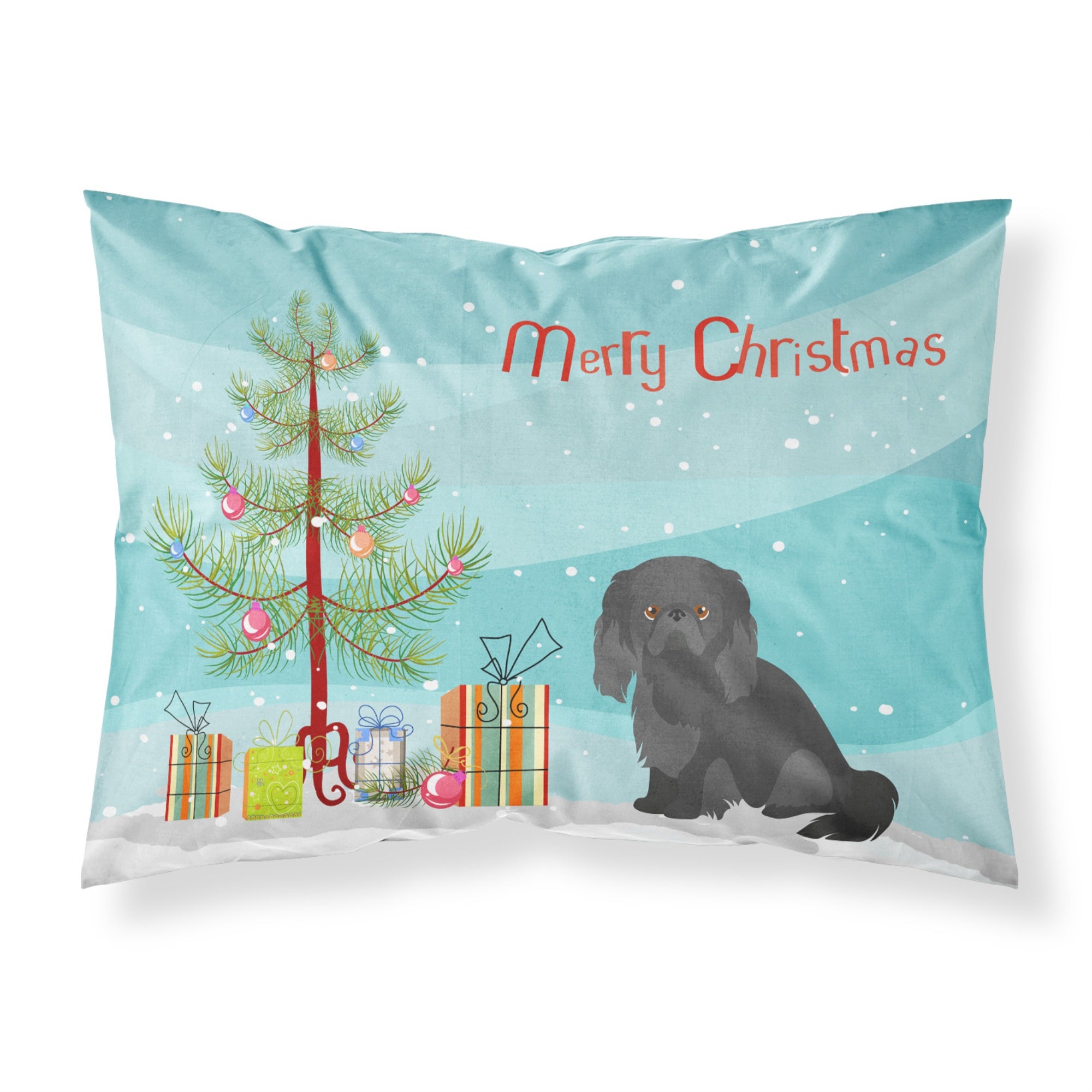 'Caroline'S Treasures Pekingese Christmas Tree Fabric Standard Pillowcases, Multicolor'