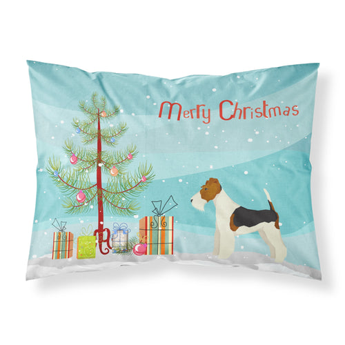 'Caroline'S Treasures Fox Terrier Christmas Tree Fabric Standard Pillowcases, Multicolor'