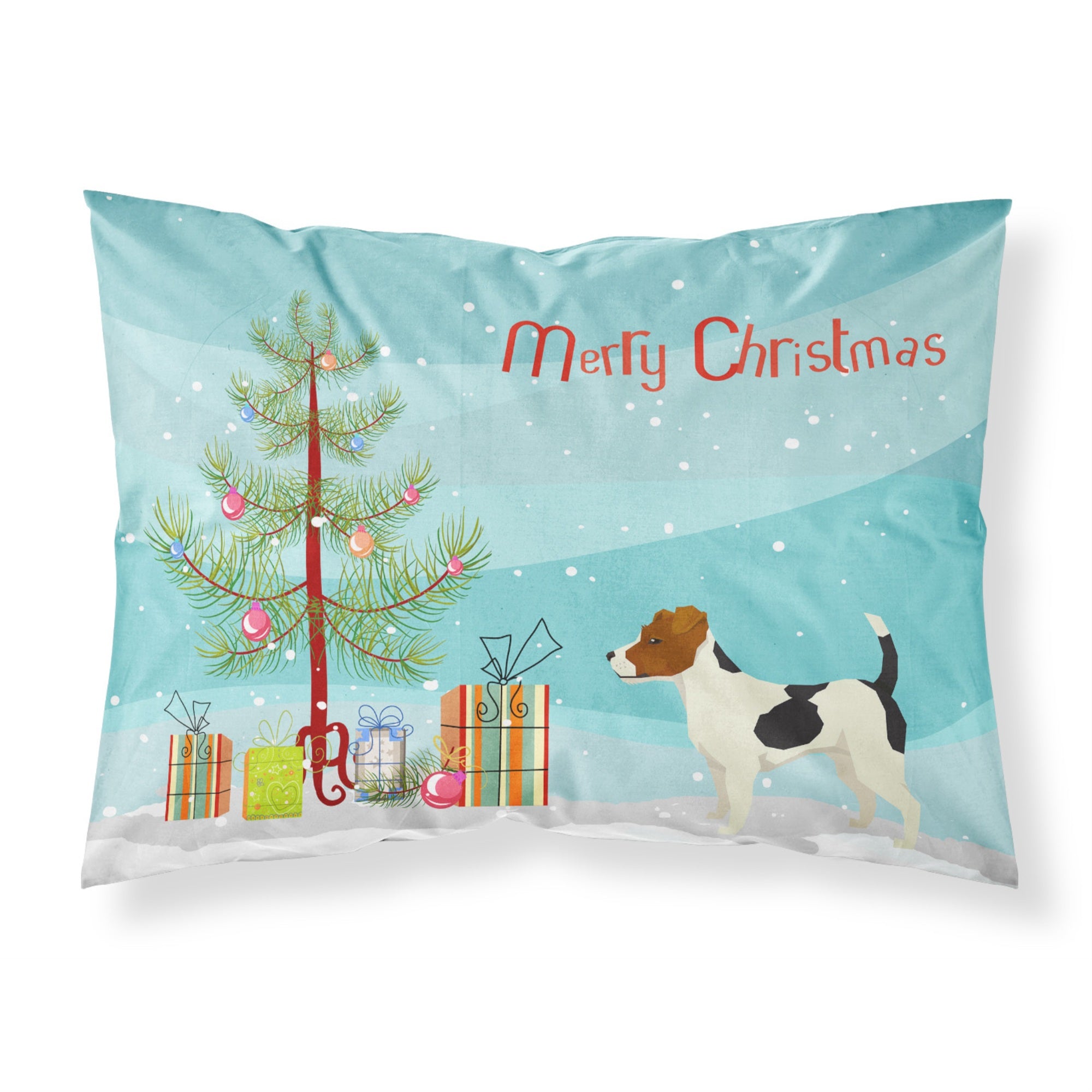 'Caroline'S Treasures Jack Russell Terrier Christmas Tree Fabric Standard Pillowcases, Multicolor'