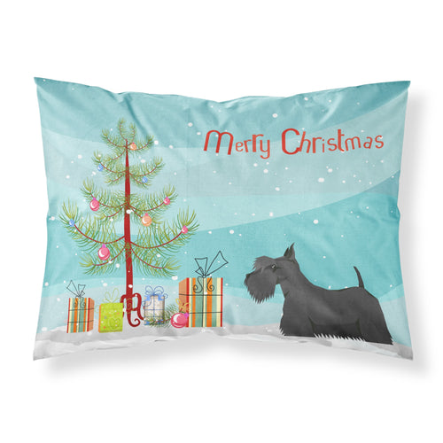 'Caroline'S Treasures Scottish Terrier Christmas Tree Fabric Standard Pillowcases, Multicolor'