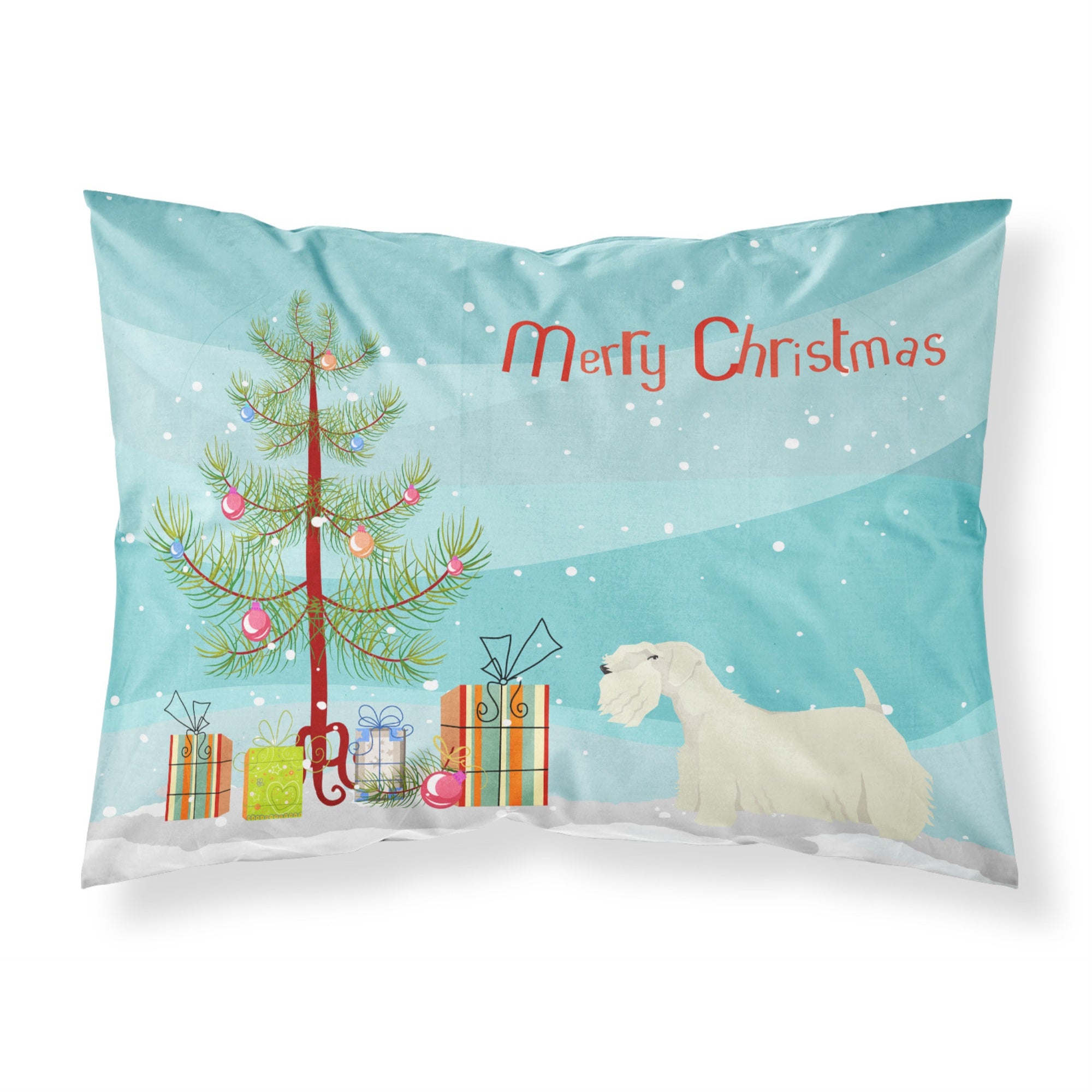 'Caroline'S Treasures Sealyham Terrier Christmas Tree Fabric Standard Pillowcases, Multicolor'