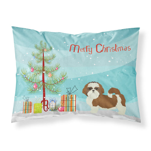 'Caroline'S Treasures Shih Tzu Christmas Tree Fabric Standard Pillowcases, Multicolor'