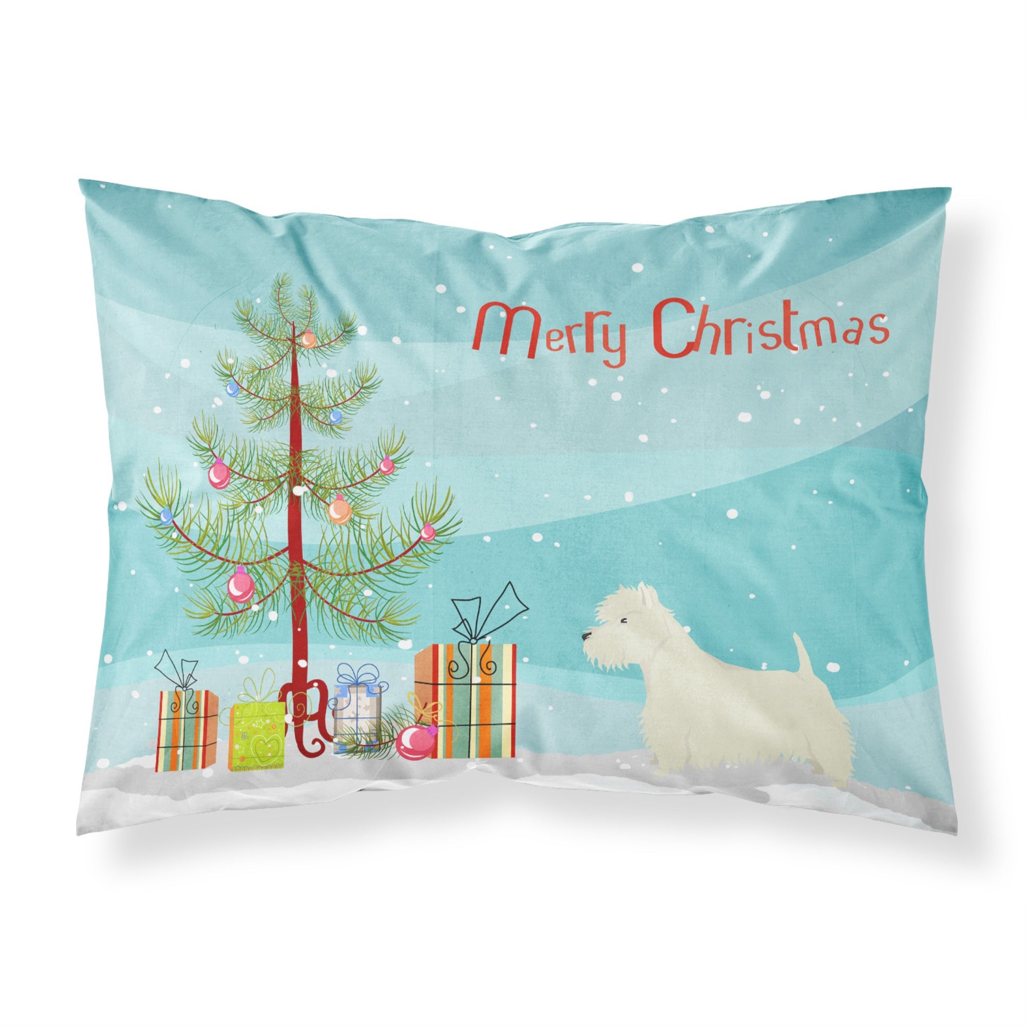 'Caroline'S Treasures Westie Christmas Tree Fabric Standard Pillowcases, Multicolor'
