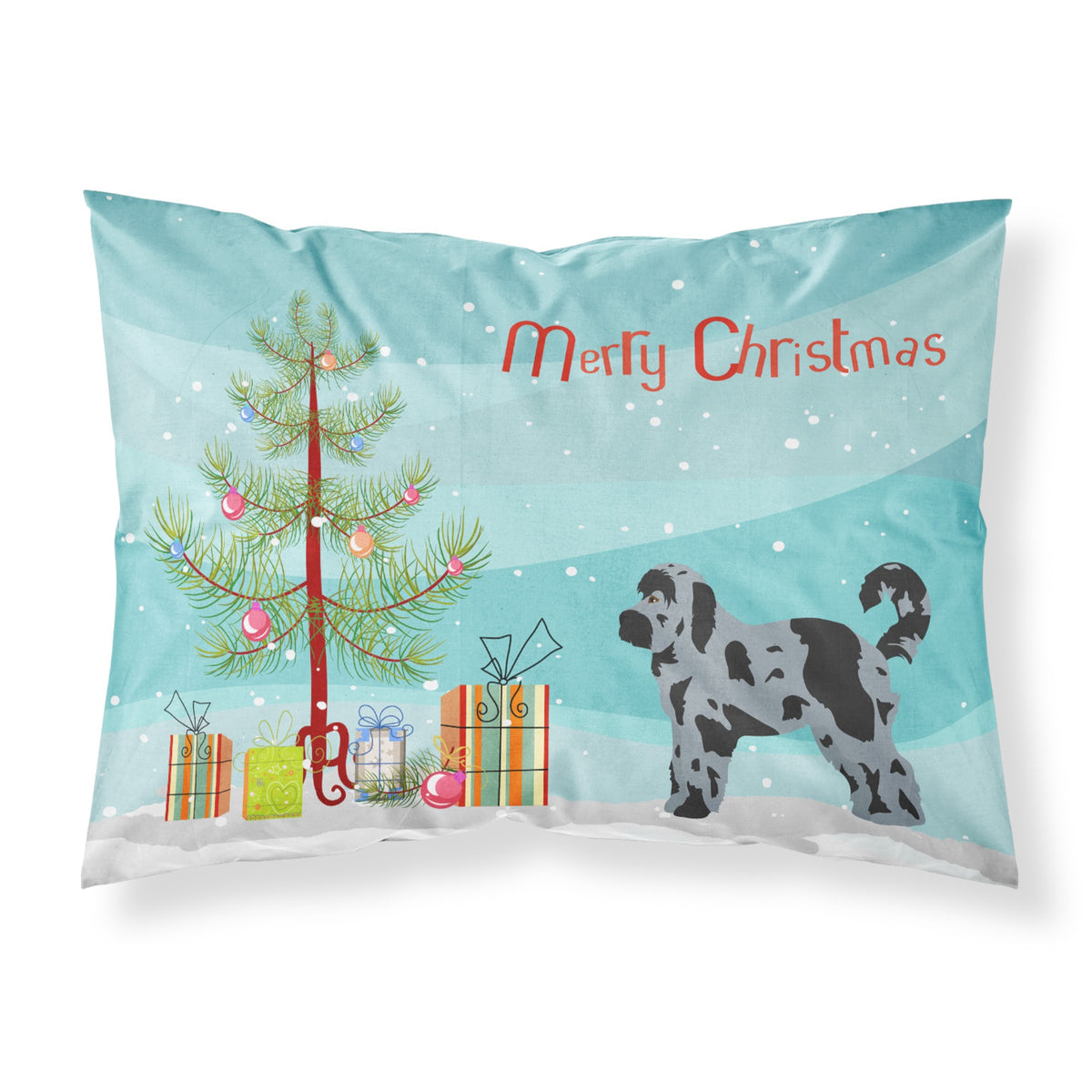 'Caroline'S Treasures Aussiedoodle #2 Christmas Tree Fabric Standard Pillowcases, Multicolor'