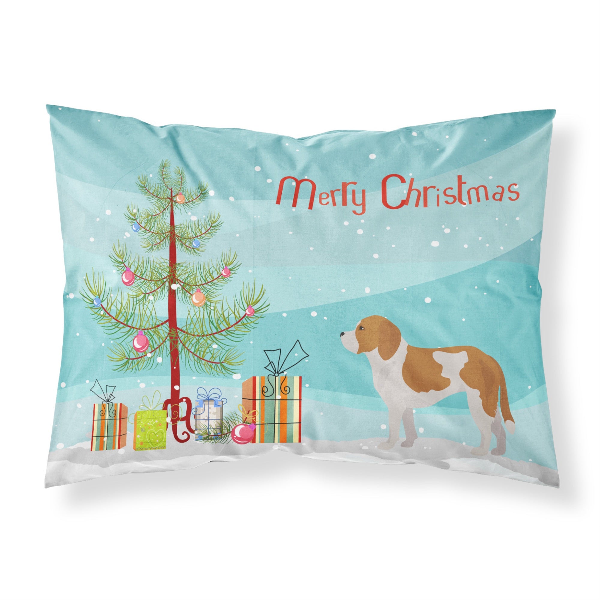 'Caroline'S Treasures Beaglier #1 Christmas Tree Fabric Standard Pillowcases, Multicolor'