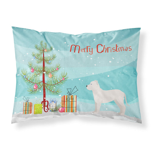 'Caroline'S Treasures White Bullboxer Christmas Tree Fabric Standard Pillowcases, Multicolor'