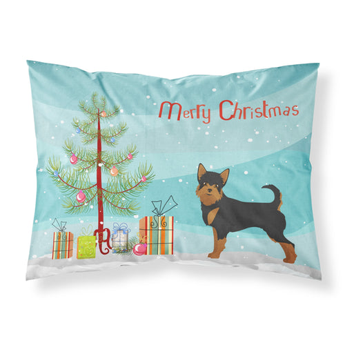 'Caroline'S Treasures Black And Tan Chorkie Christmas Tree Fabric Standard Pillowcases, Multicolor'