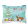 'Caroline'S Treasures Tan French Bulldog Pit Bull Mix Christmas Tree Fabric Standard Pillowcases, Multicolor'