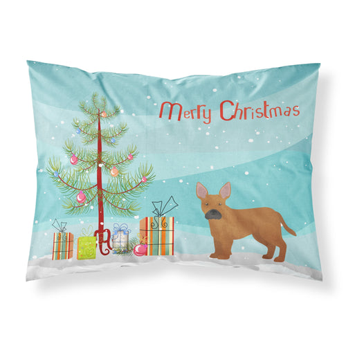'Caroline'S Treasures Tan French Bulldog Pit Bull Mix Christmas Tree Fabric Standard Pillowcases, Multicolor'