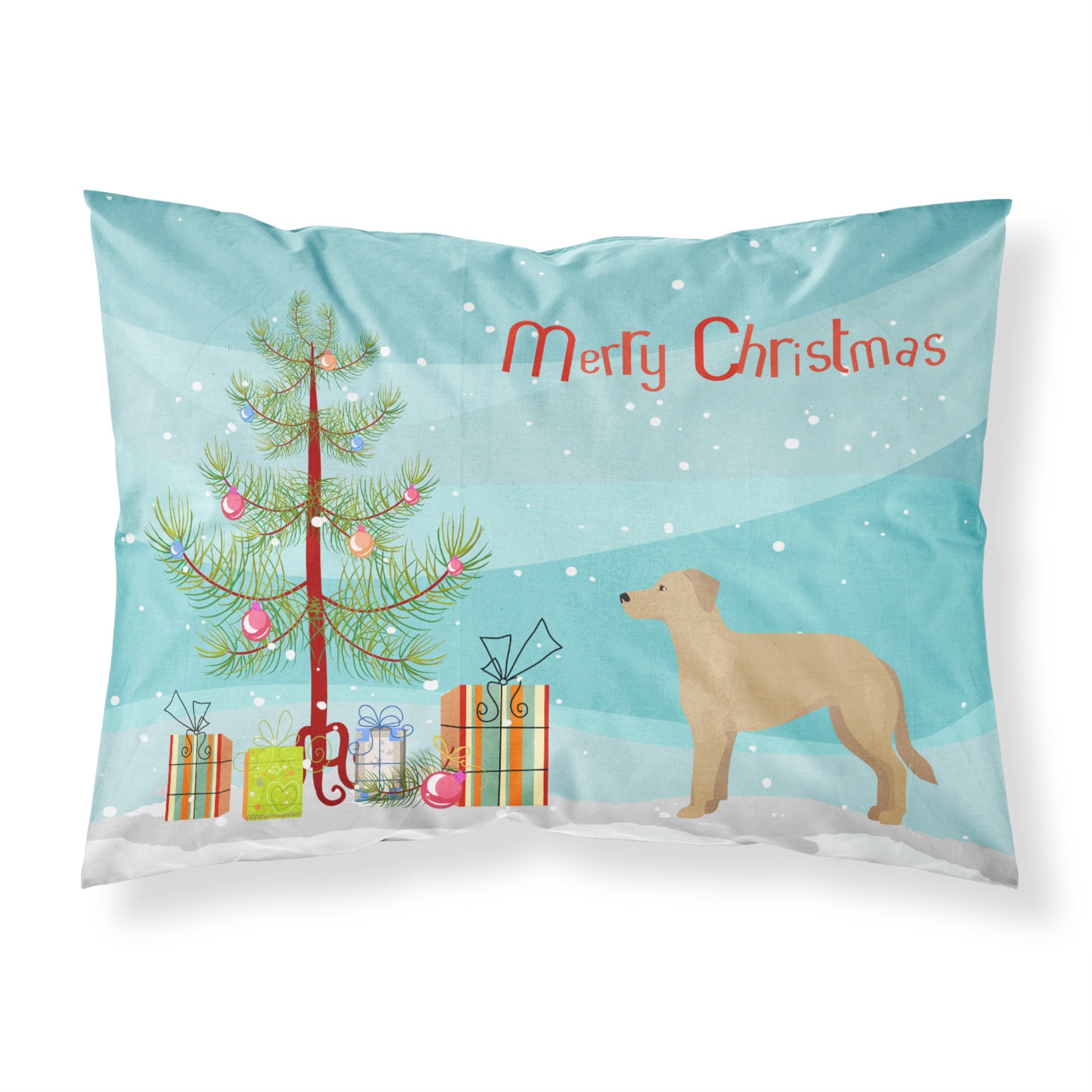 'Caroline'S Treasures German Sheprador #1 Christmas Tree Fabric Standard Pillowcases, Multicolor'