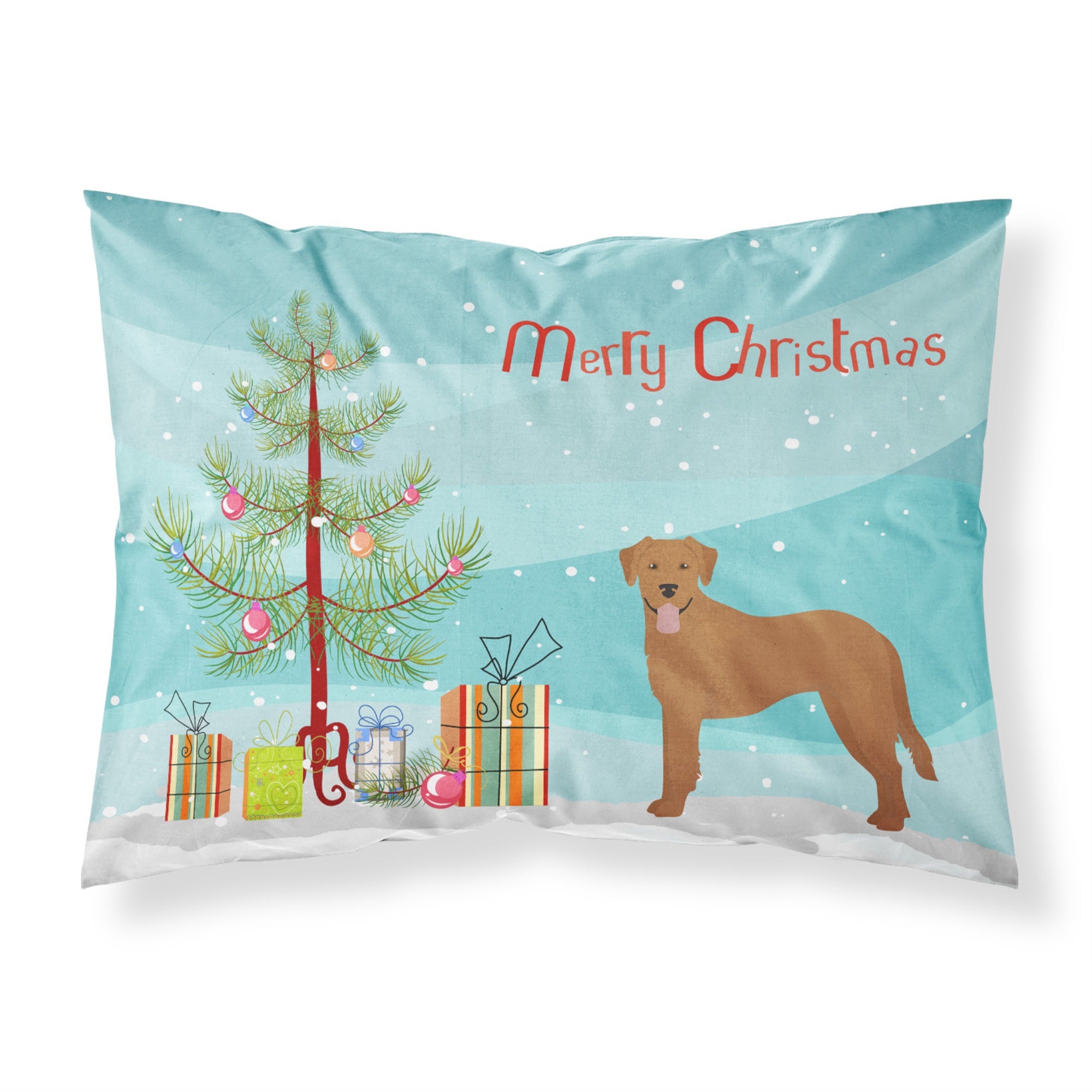 'Caroline'S Treasures Goldador Christmas Tree Fabric Standard Pillowcases, Multicolor'
