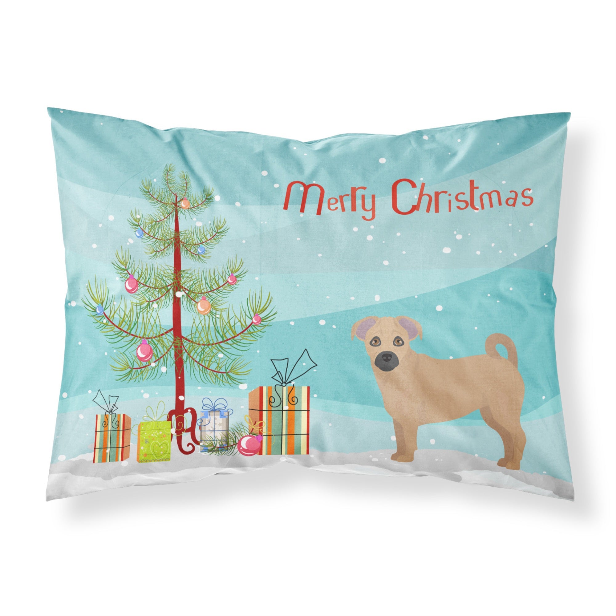 'Caroline'S Treasures Tan Jug Christmas Tree Fabric Standard Pillowcases, Multicolor'