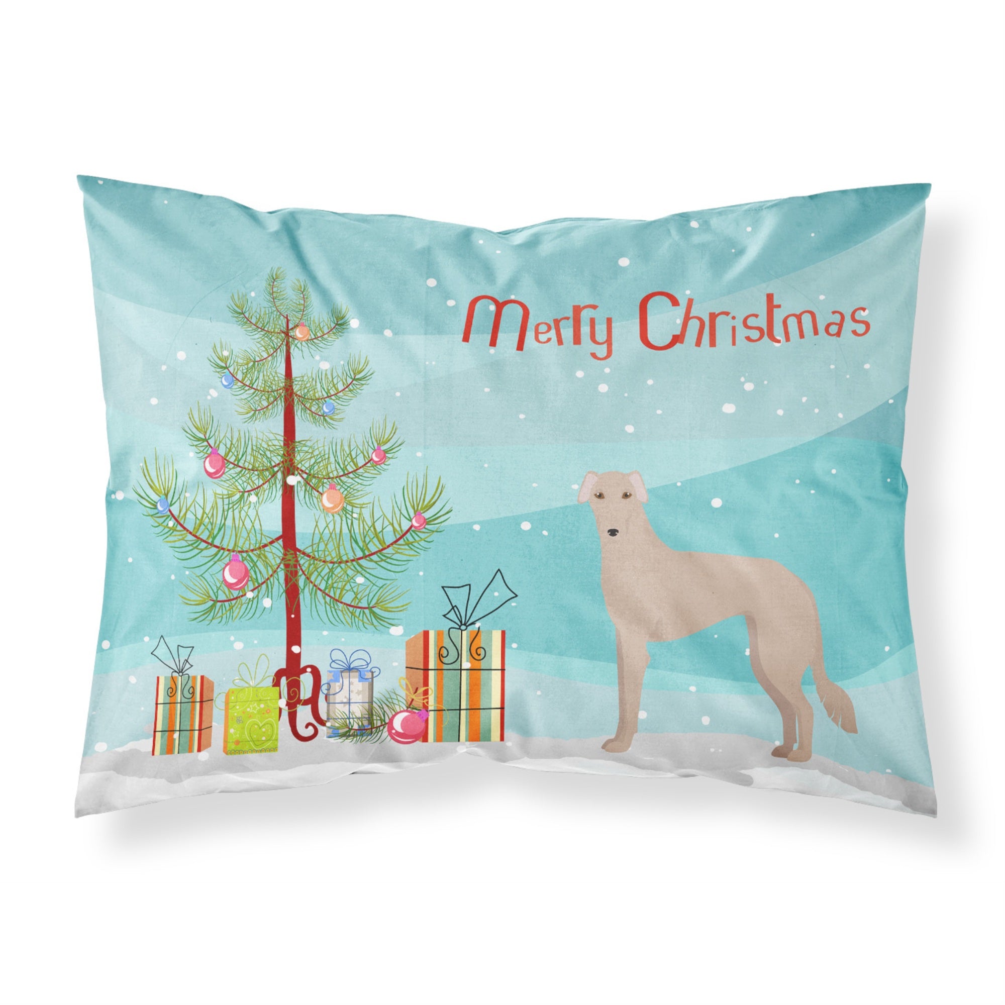 'Caroline'S Treasures Tan Longdog Christmas Tree Fabric Standard Pillowcases, Multicolor'