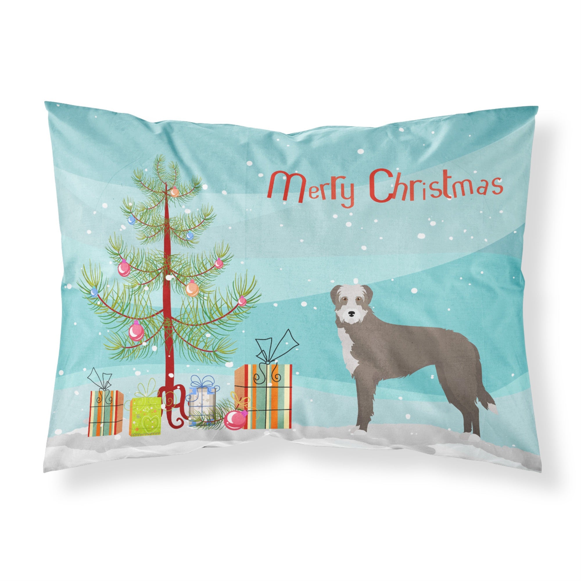 'Caroline'S Treasures Lurcher #1 Christmas Tree Fabric Standard Pillowcases, Multicolor'