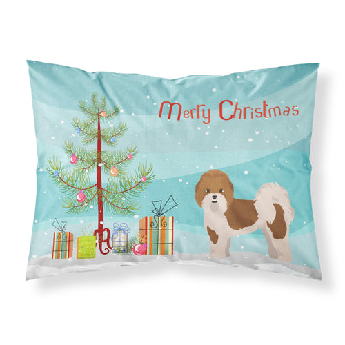 'Caroline'S Treasures Mal-Shi Christmas Tree Fabric Standard Pillowcases, Multicolor'